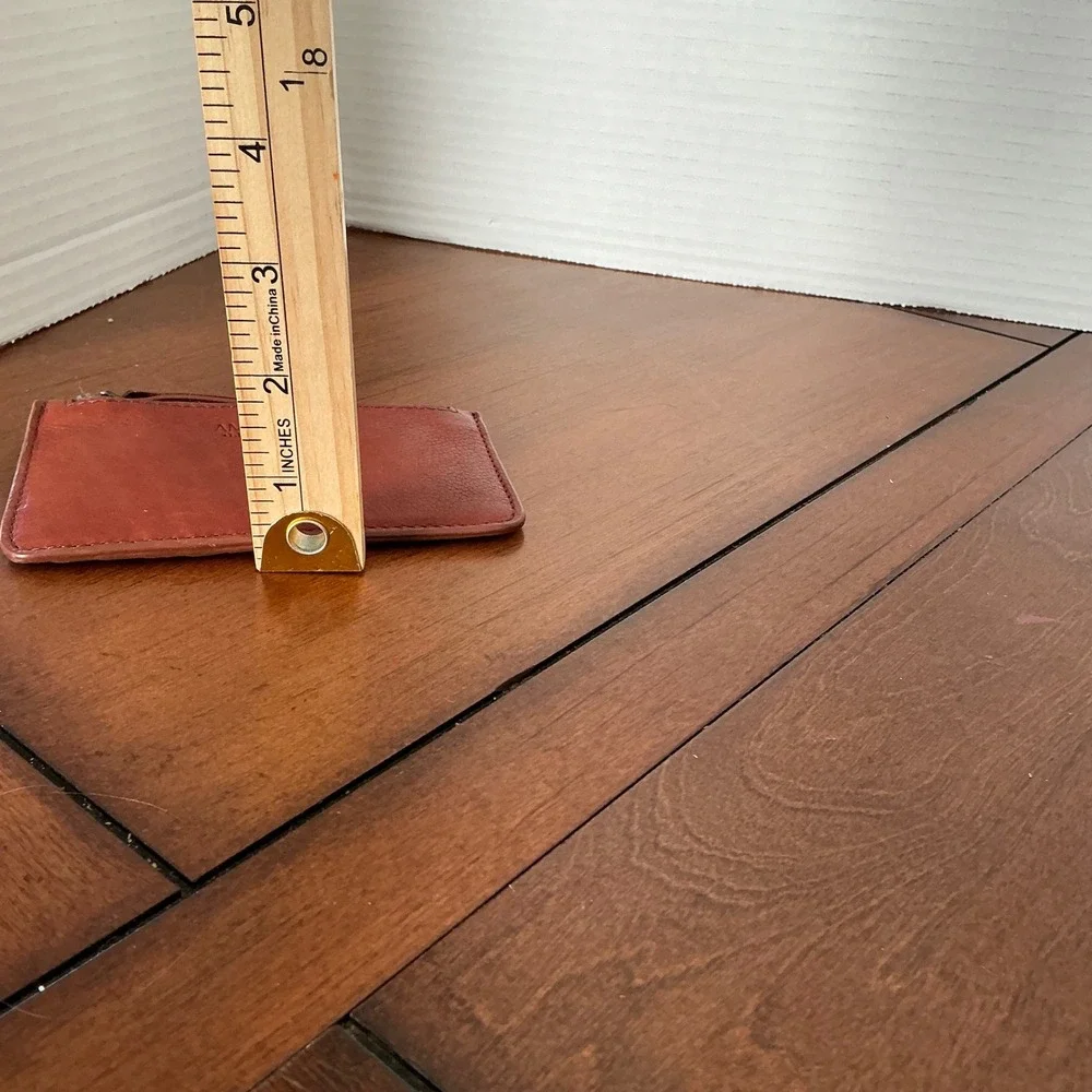 American Leather Co Cognac Brown Leather Crossbody Bag and Card Case Set - Picture 10 of 10